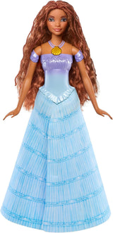 Panenka Mattel Disney princezna Ariel, inspirovaná filmem Malá mořská víla, Transformace: Hračka mořského muže, Mobil, Dárky Disney, 3 roky staré hračky, HLX13 Naty Shop Dolls