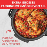 Instant hrnec Superior pomalý hrnec, 7,1l multivařič, 4 funkce vaření, 800W pomalý hrnec Naty Shop