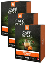 Espresso Forte 36 Kapseln für Nespresso Kaffee Maschine - 8/10 Intensität - UTZ-zertifiziert Kaffeekapseln aus Aluminum (Backung mit 3)