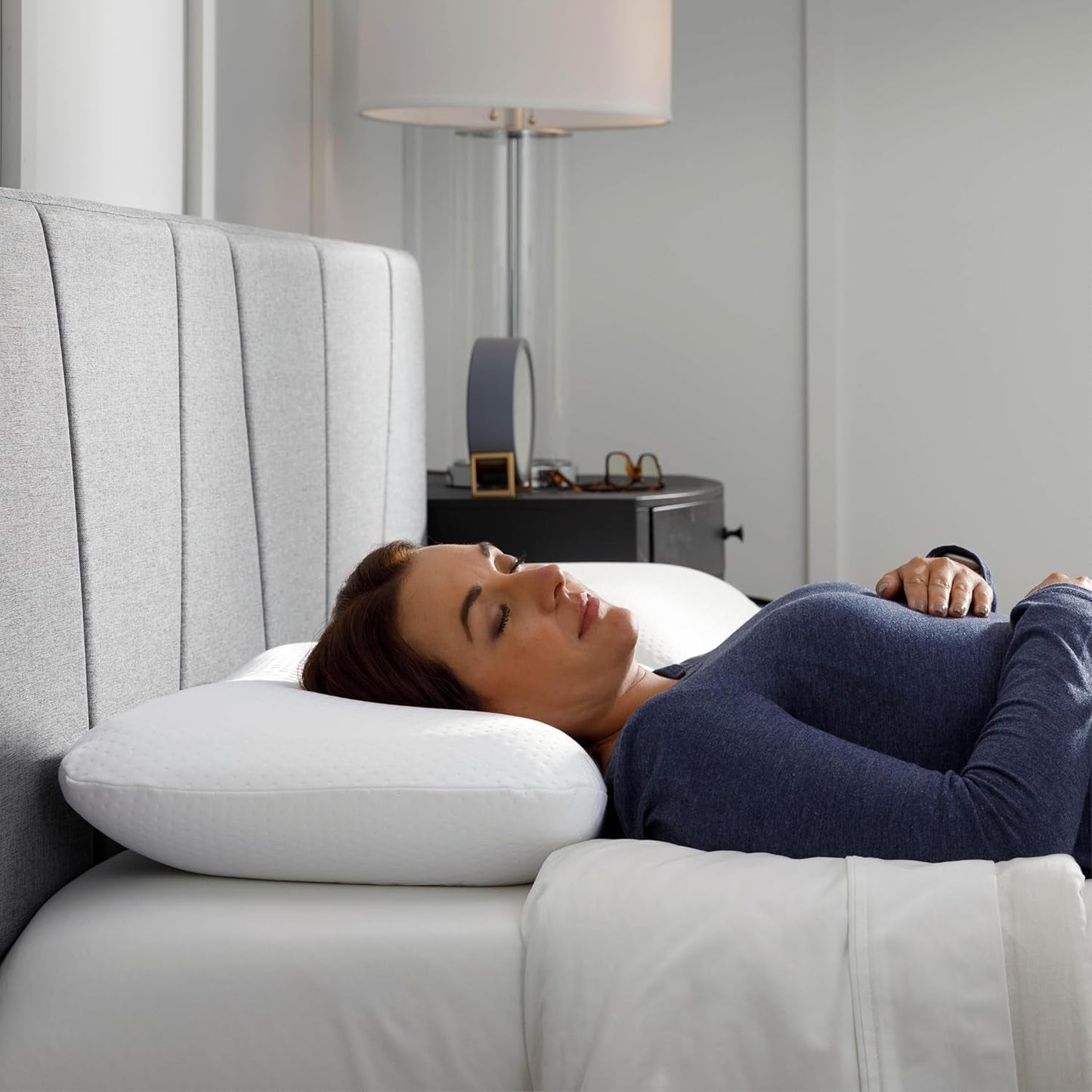 TEMPUR-PEDIC Symphony Polštář Vyrobeno z paměťové pěny, Luxusní, Měkké, Standardní, Bílé Standardní polštáře Naty Shop