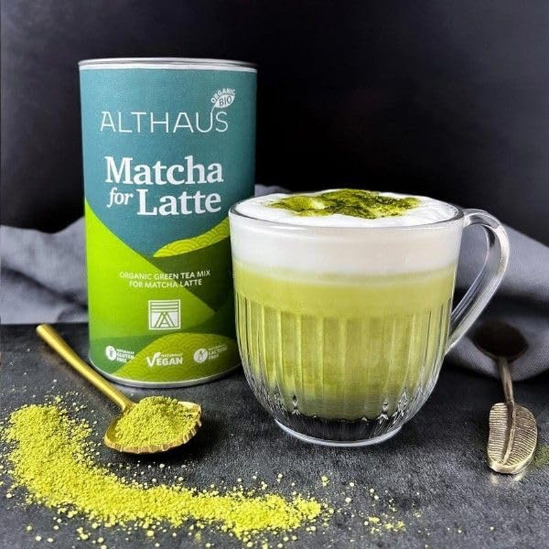 Matcha na latte Směs zeleného čaje s třtinovým cukrem, 400g, vegan, na 20 porcí
