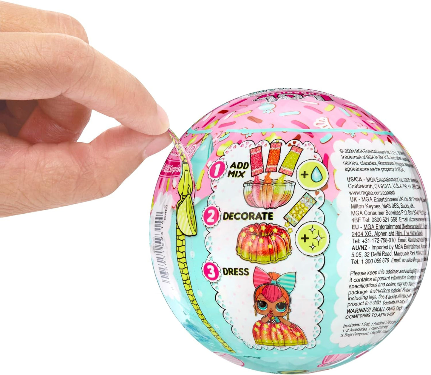 L.O.L. Překvapení! Mix & Make Birthday Cake Tocks - Se sběratelskou panenkou, DIY dortovými šaty, "pečením" a zdobením dortu, přísadami a třpytivým posypem - Panenka s dortovými šaty - Ideální pro dívky ve věku 3+ Naty Shop Dolls