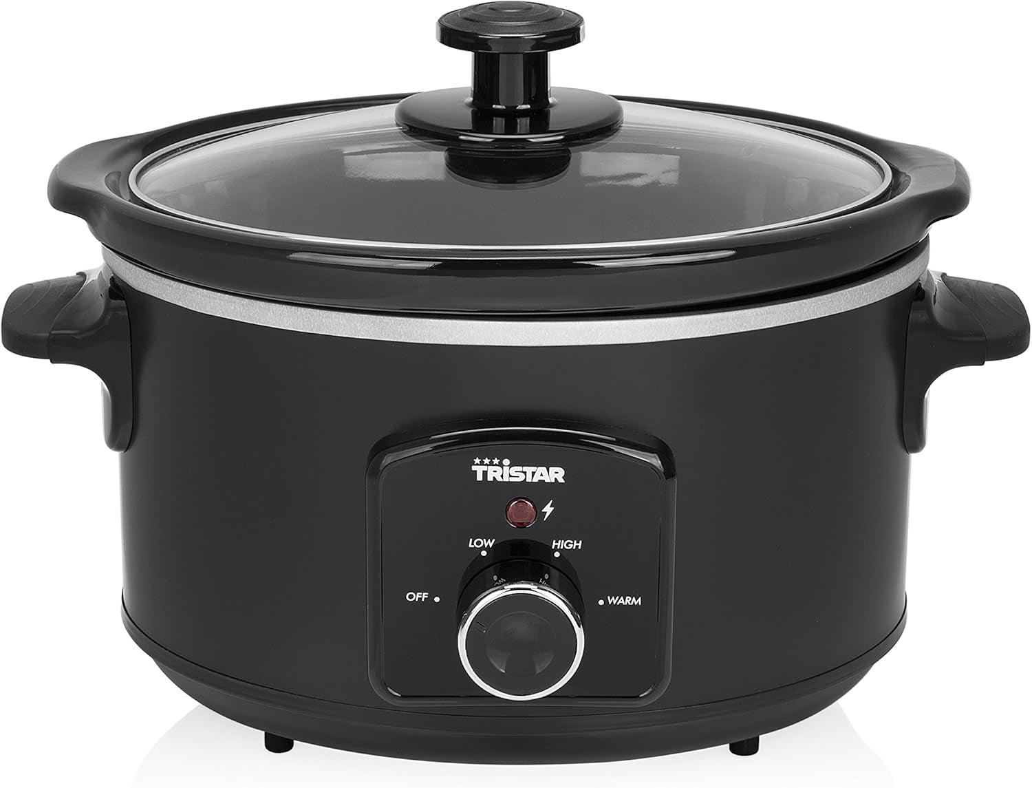 Tristar VS-3915 pomalý hrnec, nerezový keramický hrnec se 2 stupni ohřevu a funkcí udržování teploty, 3,5 l pomalý hrnec Naty Shop Manuelle Steuerung