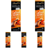 HELLO Slaná karamelová čokoláda | Tyčinka 100g | Mléčná čokoláda s náplní ze slaného karamelu | Čokoládová tyčinka | Čokoládový dárek (balení 5 ks)