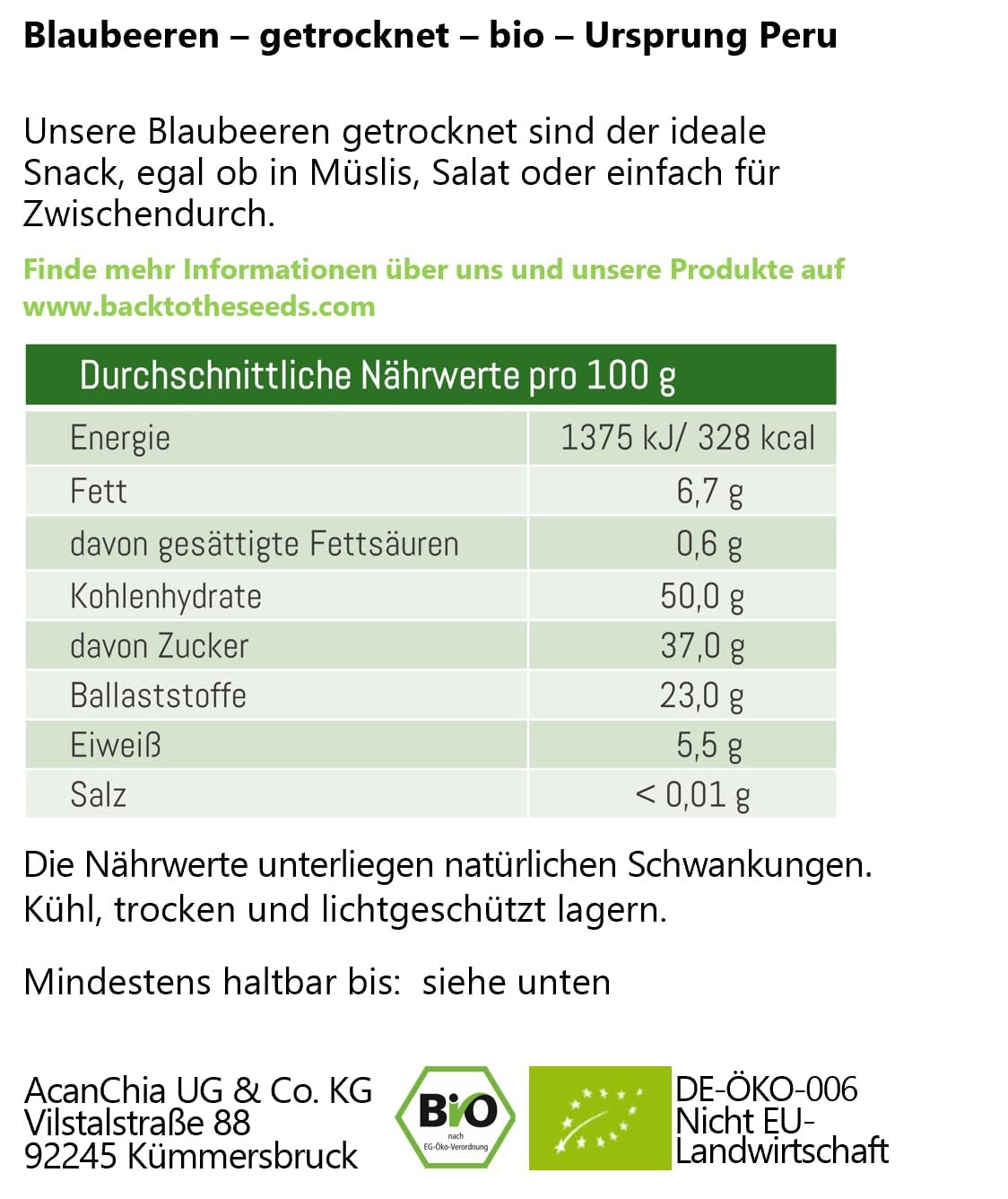 Sušené bio brusinky, bez přidaného cukru, 200 g z Peru, bez přísad a syrové potraviny, dehydratované produkty Naty Shop