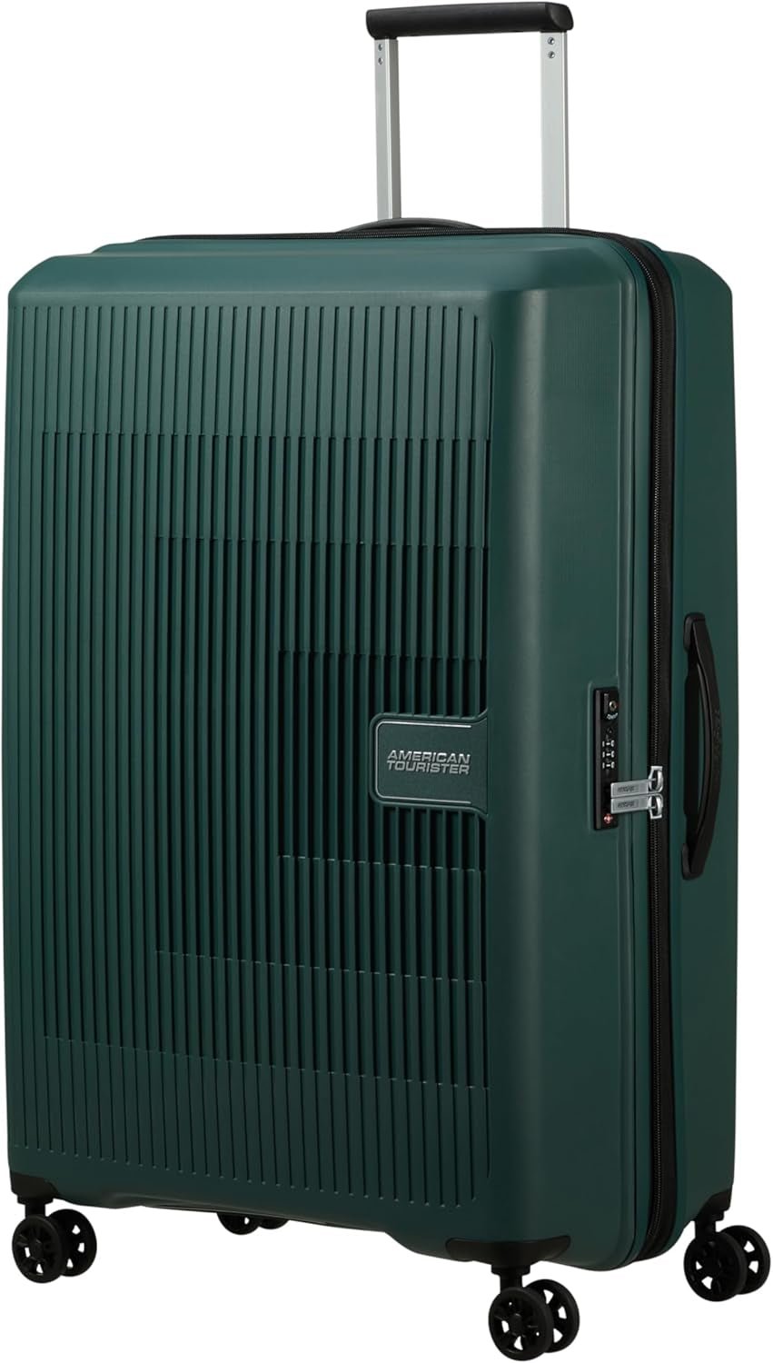American Tourister Aerostep - Spinner L, rozšiřitelný kufr, 77 cm, 101,5/109 L, oranžová (jasně oranžová) Zavazadla a cestovní vybavení Naty Shop Zelená (Dark Forest) L (77 cm - 101,5/109 L)