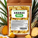 Lyofilizovaný ananas 125g velké kousky, Lyofilizované ovoce bez přísad 100% čisté - Přírodní sušené ovoce - Sušený ananas, sušené ovoce od Foozia Dehydrované produkty Naty Shop 125G