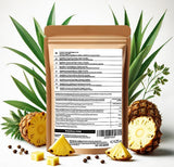 Lyofilizovaný ananas 125g velké kousky, Lyofilizované ovoce bez přísad 100% čisté - Přírodní sušené ovoce - Sušený ananas, sušené ovoce od Foozia Dehydratované produkty Naty Shop