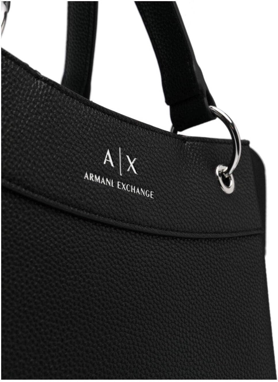 Armani Exchange Essential for Women, Wave, Silver Printed Logo Shopping L Bags Women Naty Shop