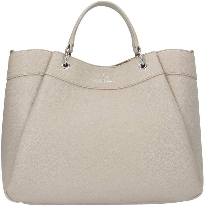 Armani Exchange Essential pro ženy, vlnité, stříbrné Logo Nákupní tašky L Dámské Naty Shop Pisco