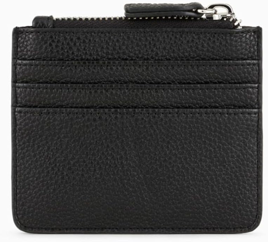 Armani Exchange malý dámský pásek na zapínání na kreditní pásek cestovní příslušenství-obálka na karty, černá peněženka dámské Naty Shop