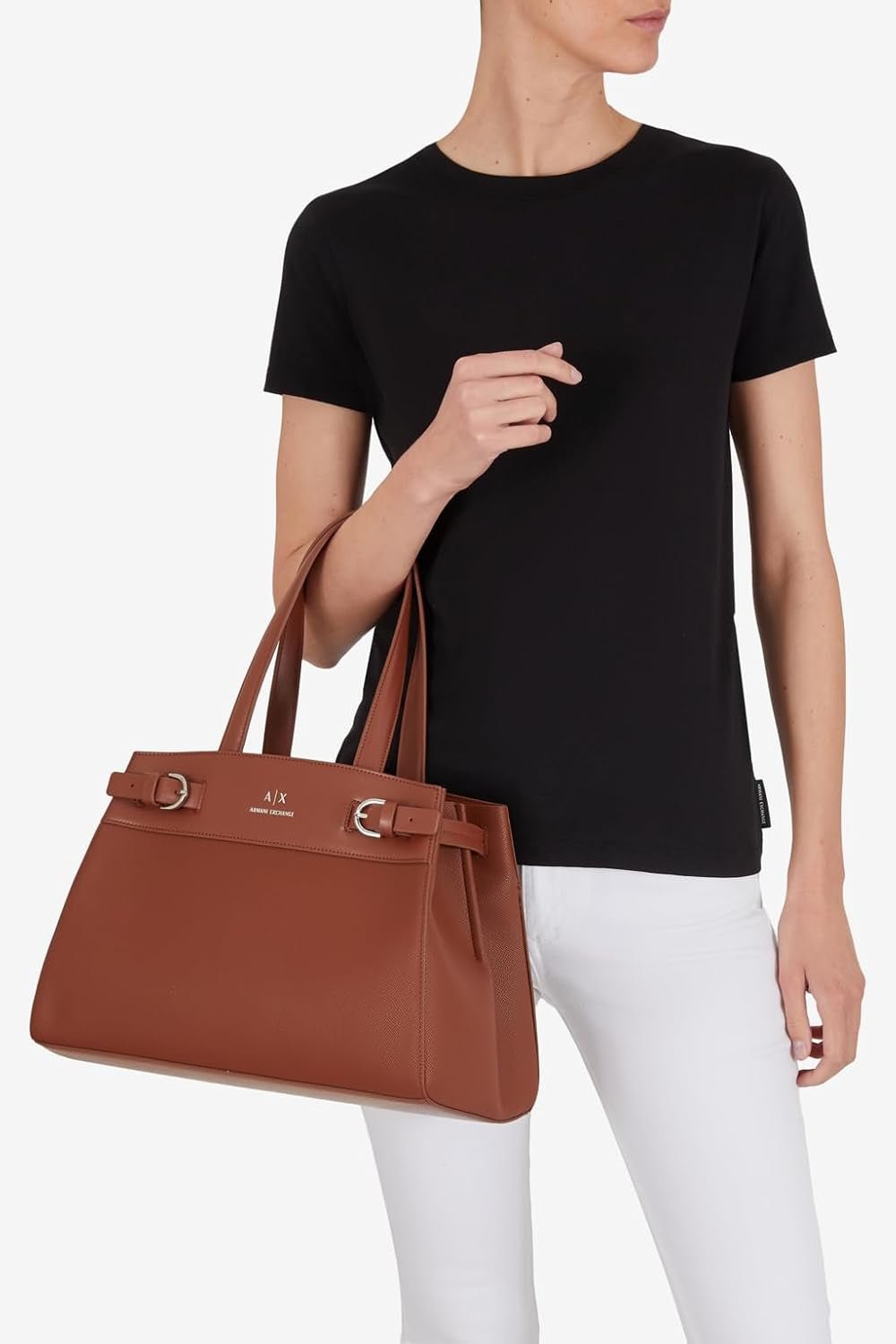 Armani Exchange Women's Essential, Milano 91, Double Bucke L Tote Bag Dámské tašky Naty Shop