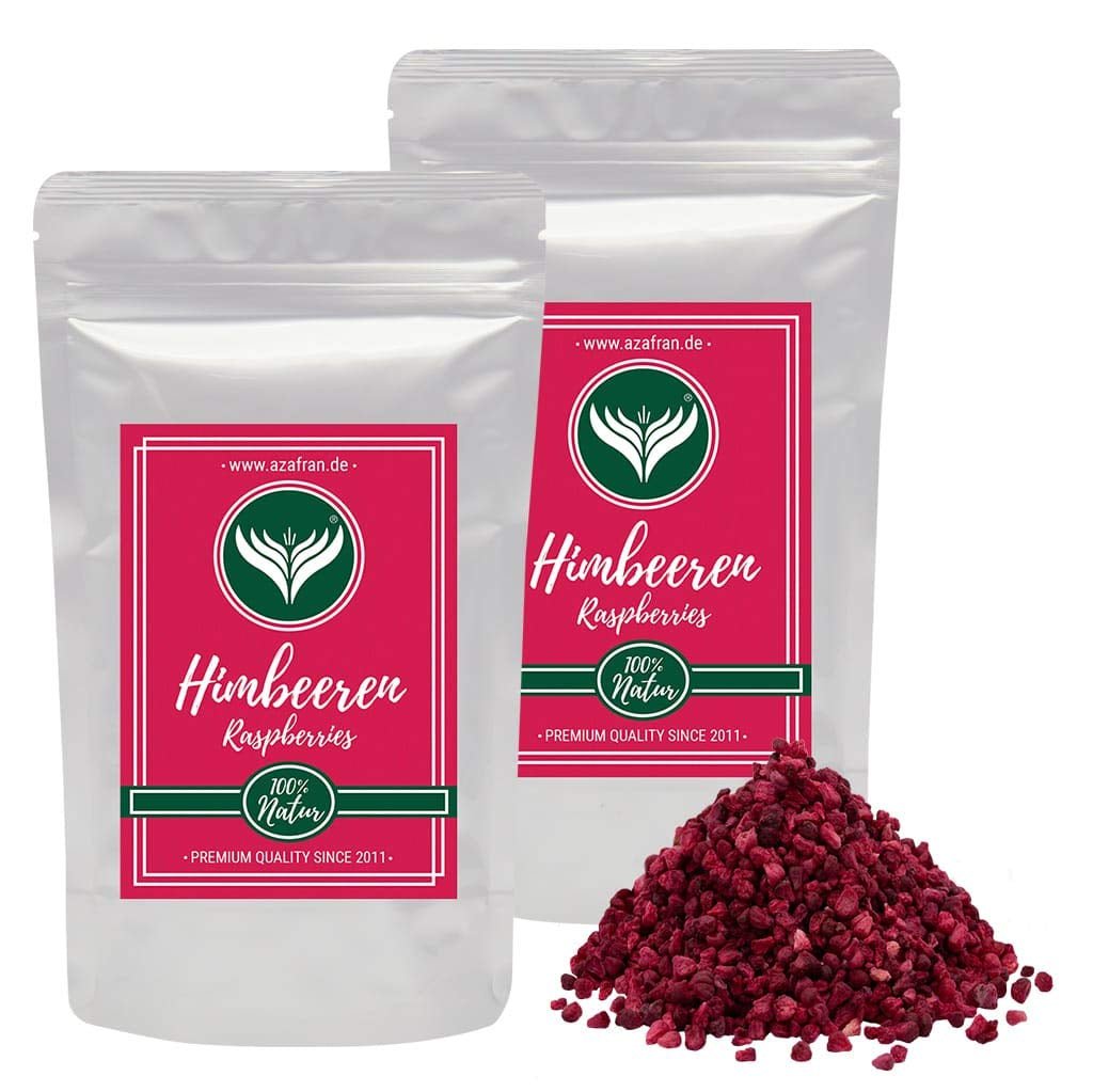 Azafran malina - lyofilizované kousky malin 250g Naty Shop dehydratované produkty 500G (1 balení)