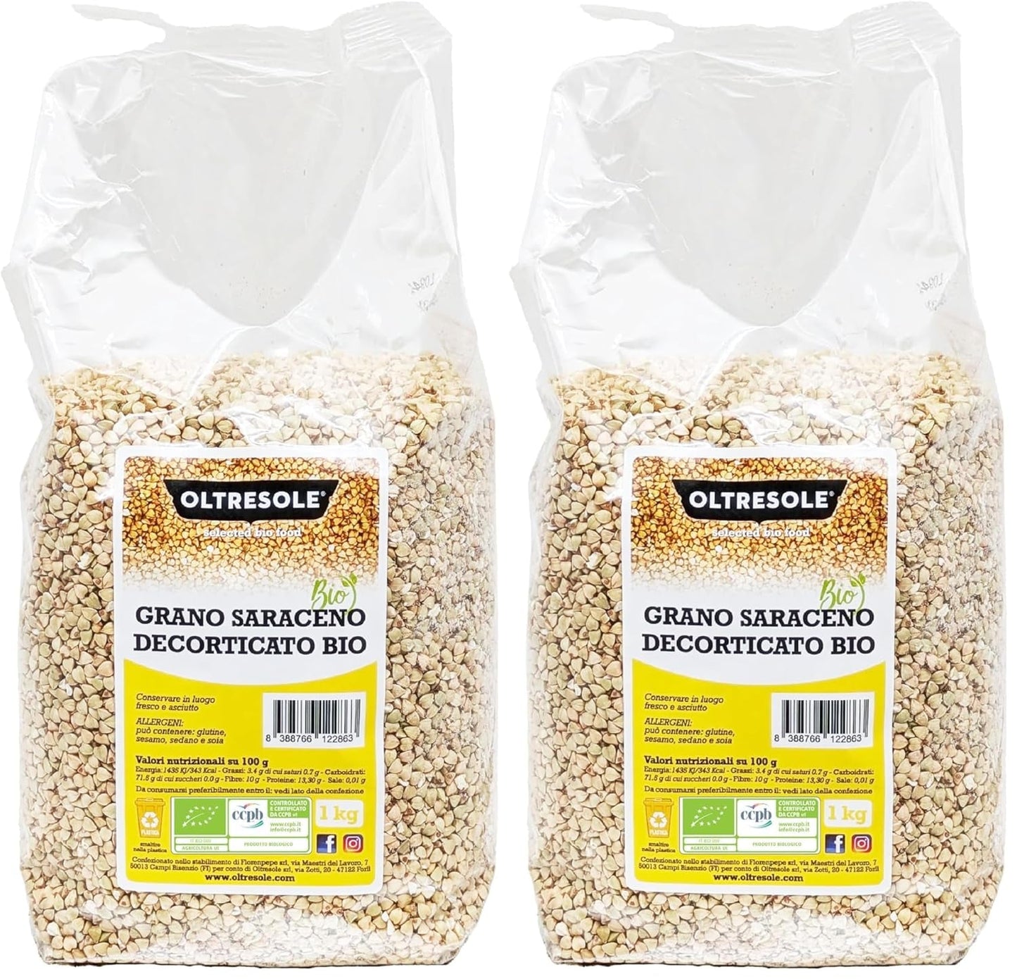 - Organic Buchweizen geschält 5 Kg - Getreide, nict wärmebehandelt, aus biologischem Anbau, Convenience Package