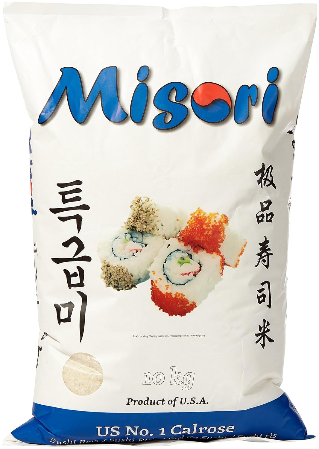Calrose rýže / rýže na sushi; Prémiová kvalita, 1 balení (1 x 10 kg balení)