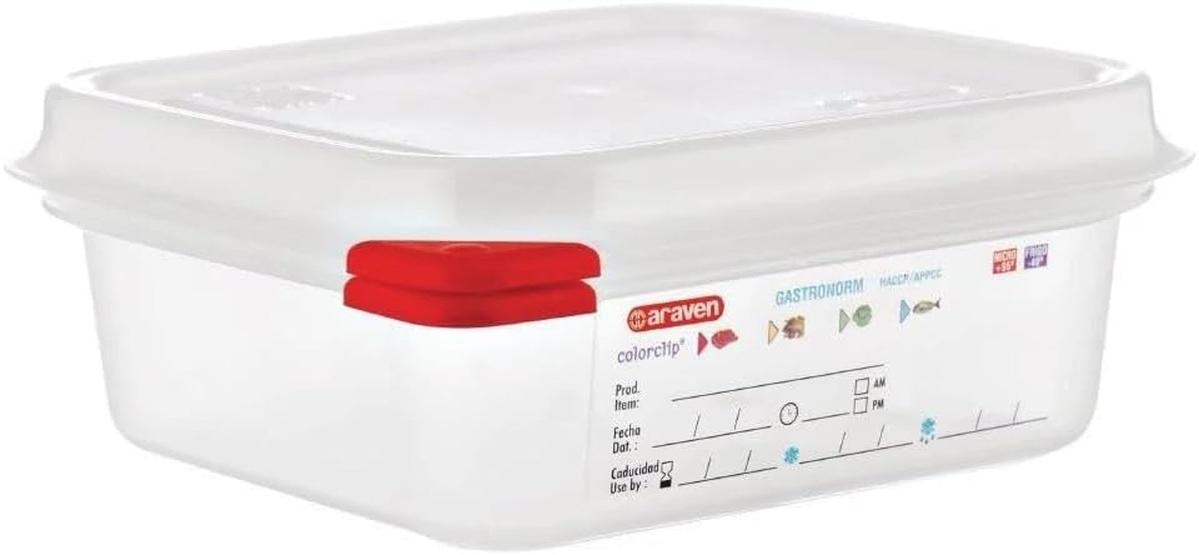 03350 PP Dóza na potraviny GN s víkem, 1,1 l, 65 mm (4 kusy) Dózy na potraviny Naty Shop