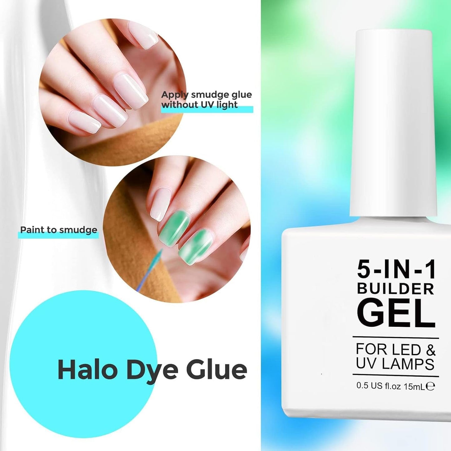 Builder 5 v 1 Builder Gel 15 ml, Nail Builder Gel, Nail Builder Gel, UV/LED prodlužovací lak na nehty, Prodlužování, Nail Art, Nálepky, Gel Nail Builder Gel (bílý)