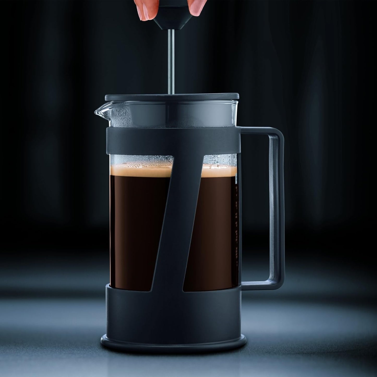 Kávovar Bodum CREMA (French Press systém, permanentní nerezový filtr, bezpečnostní uzávěr, 0,5 litru) černý