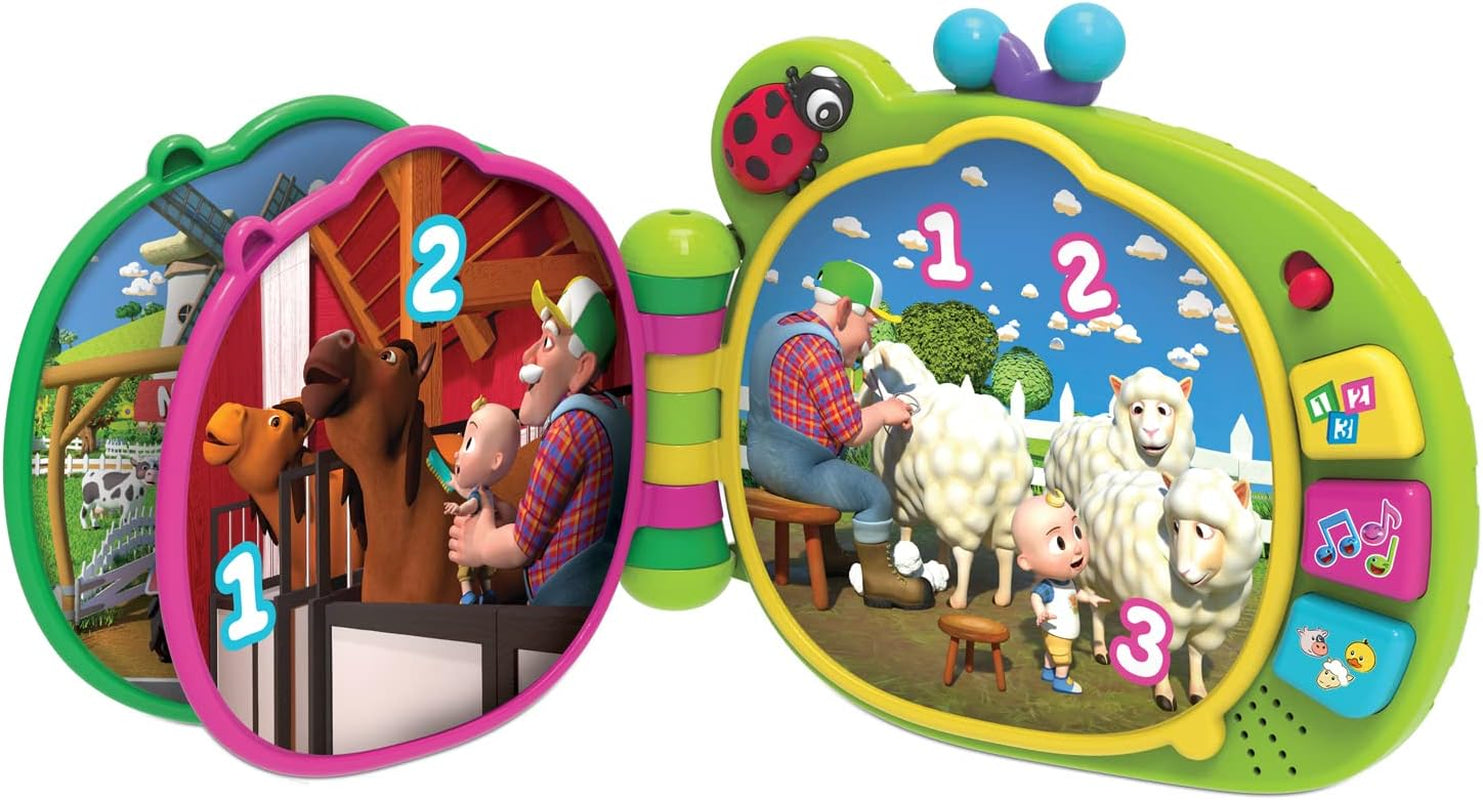 CoComelon , J.J výuková kniha, výukové funkce a elektronika, hračka pro děti od 18 měsíců, CCM10 (francouzská verze) Bebe Toys Naty Shop
