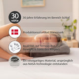 TEMPUR cestovní polštář z paměťové pěny, ergonomický polštář na krk, včetně přenosné tašky, antracit, rozměry 25 x 31 x 10/7 cm