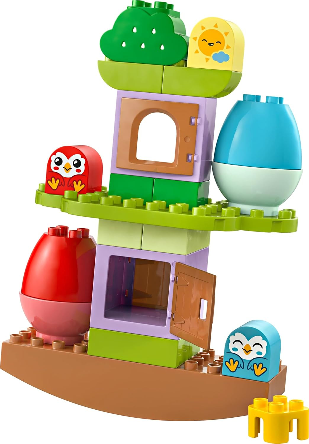 LEGO DUPLO strom na balancování a skládání, vývojová hračka, stavebnice pro děti od 18 měsíců, kreativní hračka pro děti, vzdělávací hračka se 2 hračkami ptáčky 10440 Stavebnice Besuche den LEGO-Store