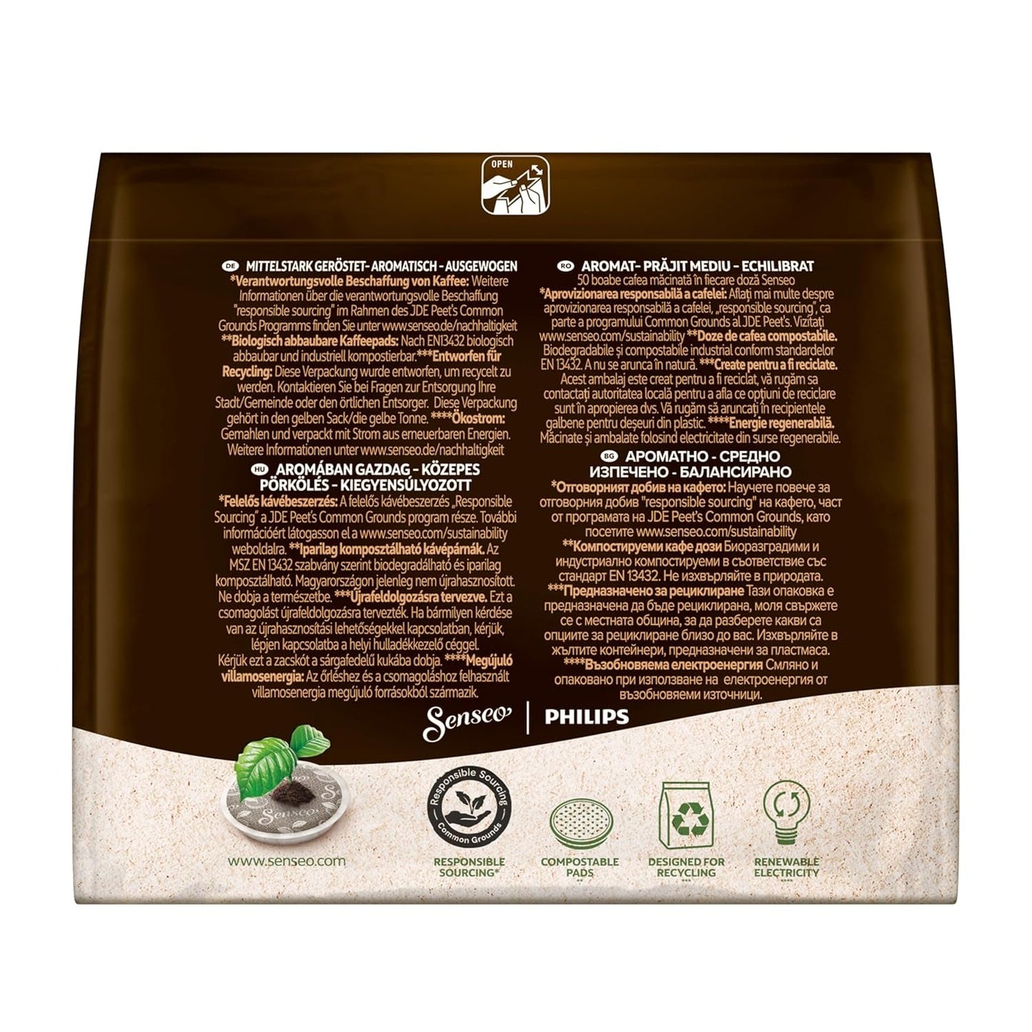 Senseo Pads Caffè Crema, 5 x 16 Getränke, 80 kaffeepadů