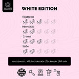 KING'S COFFEE - WHITE EDITION - lehká směs 100% Arabica z Etiopie, Mexika, Peru a Tanzanie - pražení malých dávek v Itálii - celá zrna espressa pro portafiltrační stroje - 1 kg