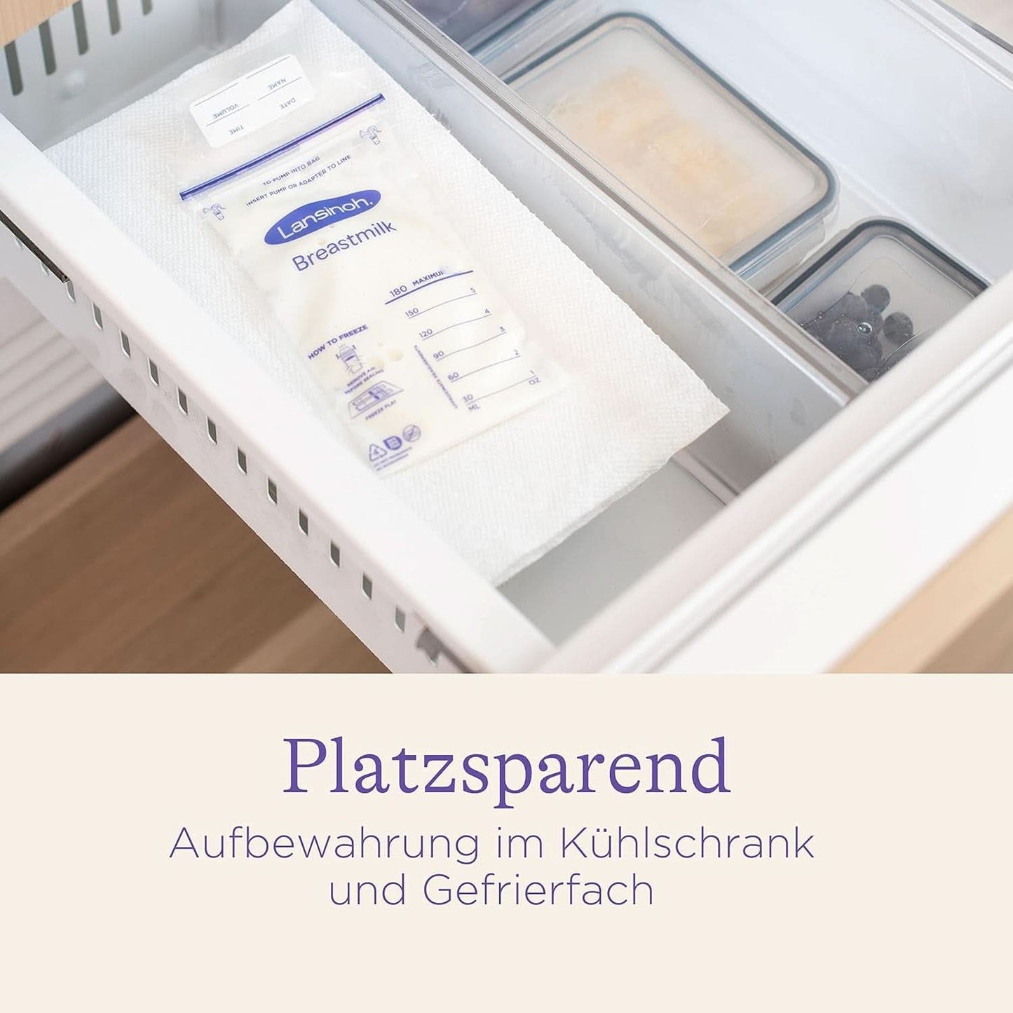 Lansinoh Muttermilchbeutel - 25 Stück - Zum Sicheren Aufbewahren Und Einfrieren Von Muttermilch - Hygienisch & Platzsparend Příslušenství Jídlo a kojení Bebe Naty Shop