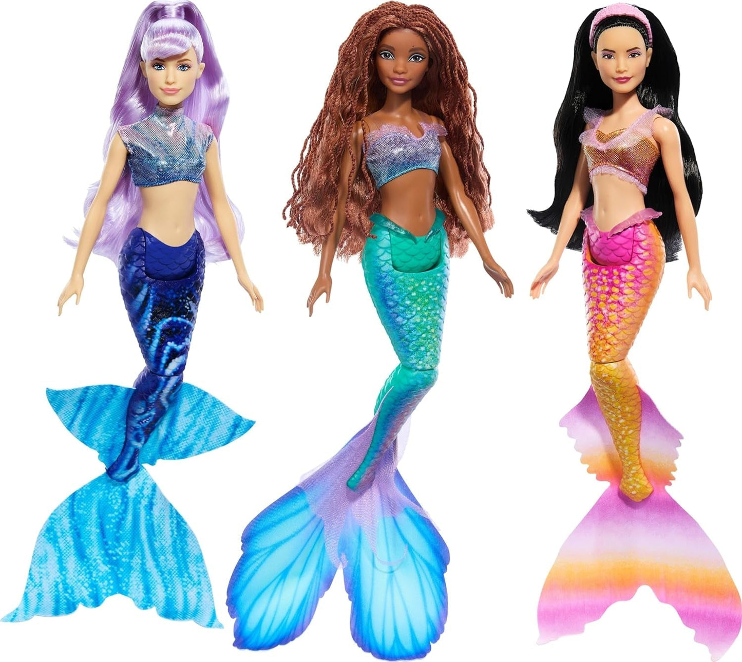 Mattel DISNEY Arielle Mořská panna - Sada s Malou, Karinou a Arielle, jedinečné oblečení a účesy, pro nápadité hraní a sbírání, pro děti od 3 let, HND29 Naty Shop Mala, Karina a Arielle