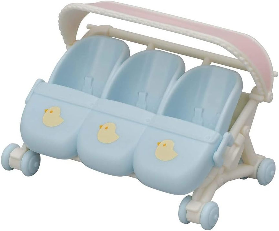 Kočárek Sylvanian Families L5533 Triplets - Dollhouse Playset Panenky Naty Shop Výchozí název