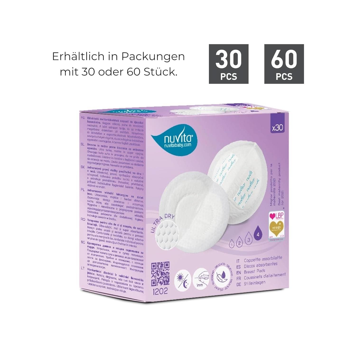 Nuvita 1202 - Absorbenty pro denní a noční kojení Příslušenství Jídlo a kojení Bebe Naty Shop