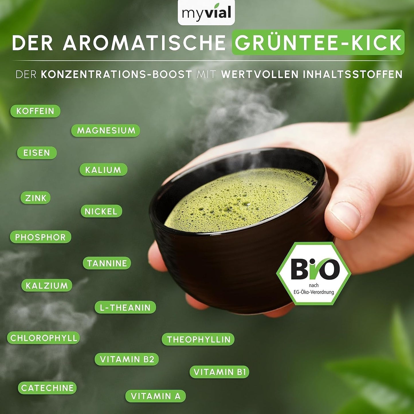 Organický Matcha Tea Prémiový prášek 100 g Zelený čaj nejvyšší kvality z Japonska Kagoshima – ideální pro Smoothie Matcha Latte Japonský zelený čaj Vegan Bez přísad Balení bez plastů