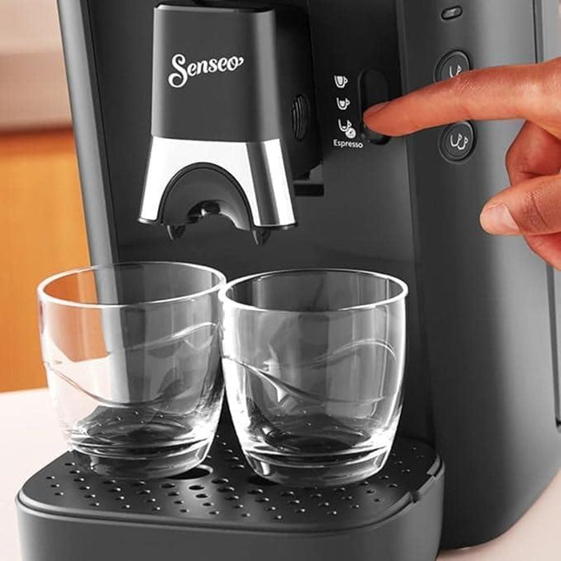 Kávovar na espresso na kapsle PHILIPS Senseo Maestro – technologie Intense Plus, vysoce kvalitní espresso, ekologický design, nádrž na vodu 1,2 l, funkce Memo, indikátor odvápnění (CSA260/60)