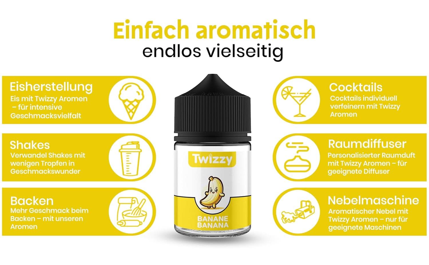 Příchuť jídla Twizzy Banana - 60 ml - Intenzivní chuť - Ideální na pečení Aromas Naty Shop