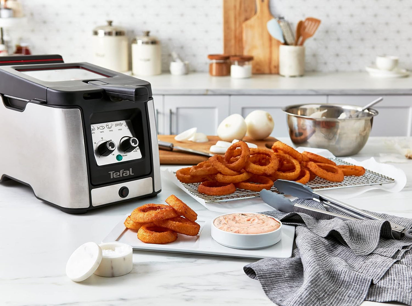 Fritéza Tefal FR600D Clear Duo, smažení s menším množstvím kouře a zápachu, kapacita 1,2 kg, termostat, časovač, velké průhledové okénko bez mlhy Domácí spotřebiče Naty Shop