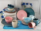 CreaTable, 22506, řada COSY DAY, 16dílná sada nádobí pro 4, porcelánová kombinovaná služba, vhodné do myčky a mikrovlnné trouby, kvalitní výroba