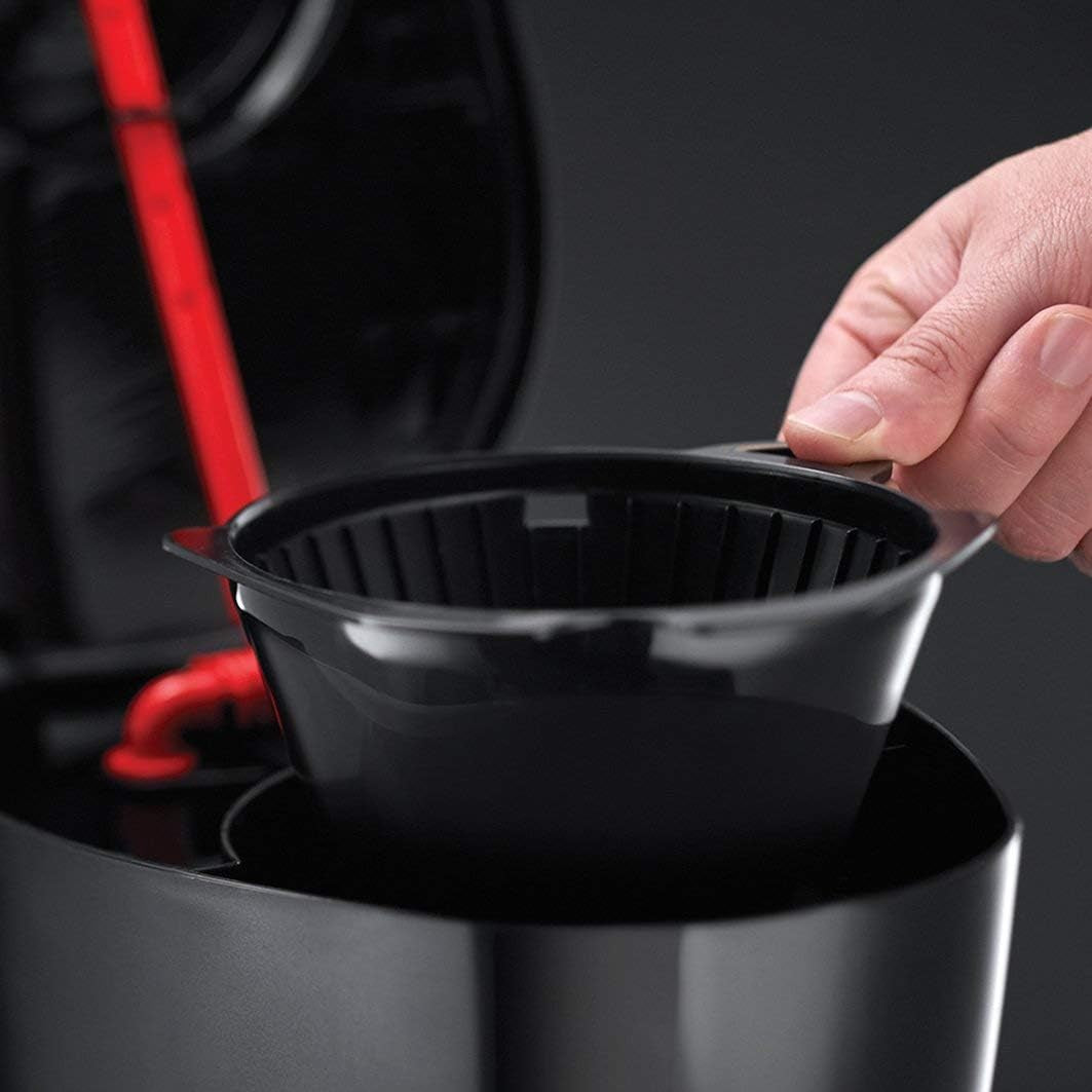 Kávovar Russell Hobbs [Digitální časovač, sprchová hlavice pro optimální extrakci a aroma] Textury+ (1 až 12 šálků, 1,25 l skleněná karafa, ohřívací deska, systém proti odkapávání) Filtrační kávovar 22620-56