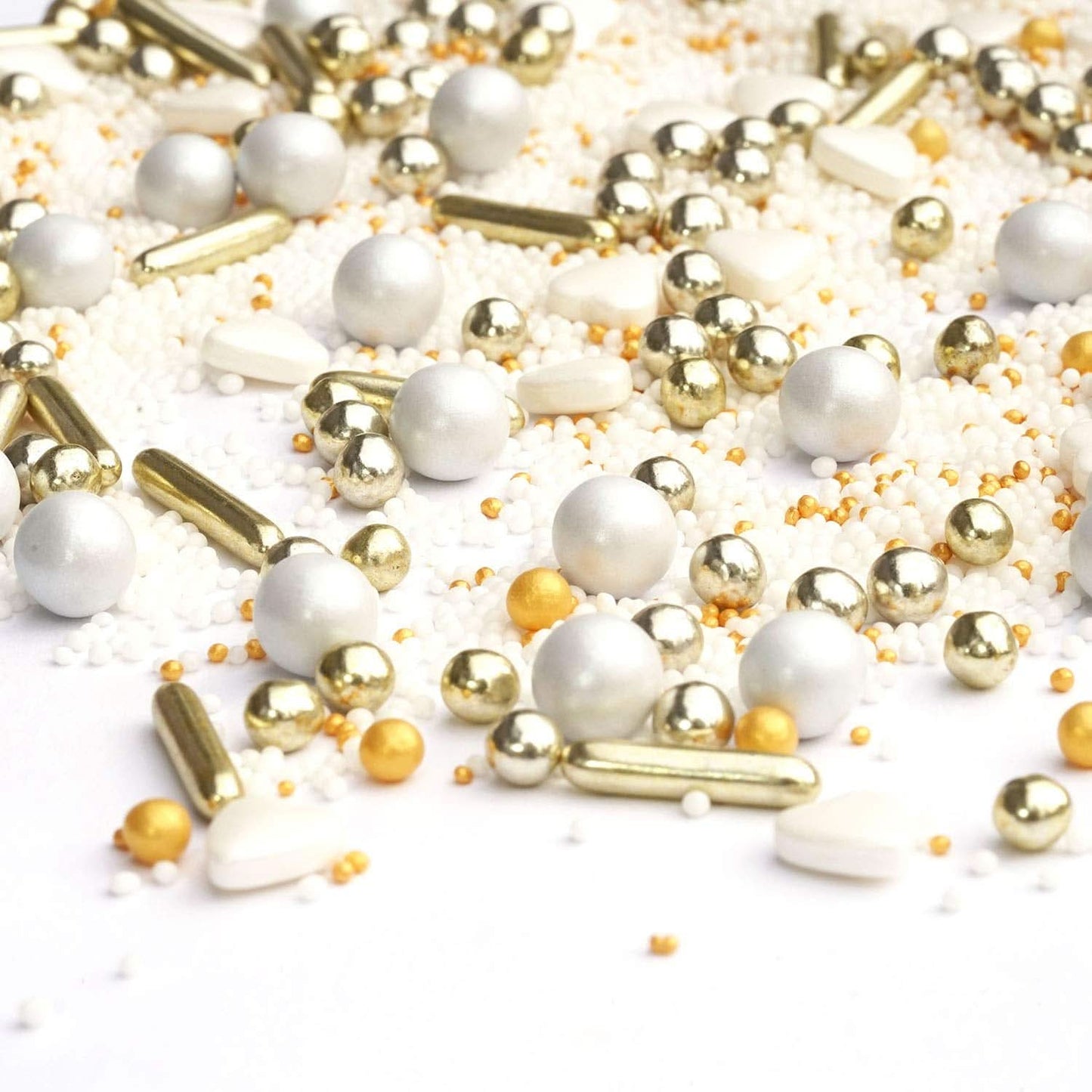 Sprinkles Cinderella White Christmas Gold 90 gramů Naty Shop 90 gramů