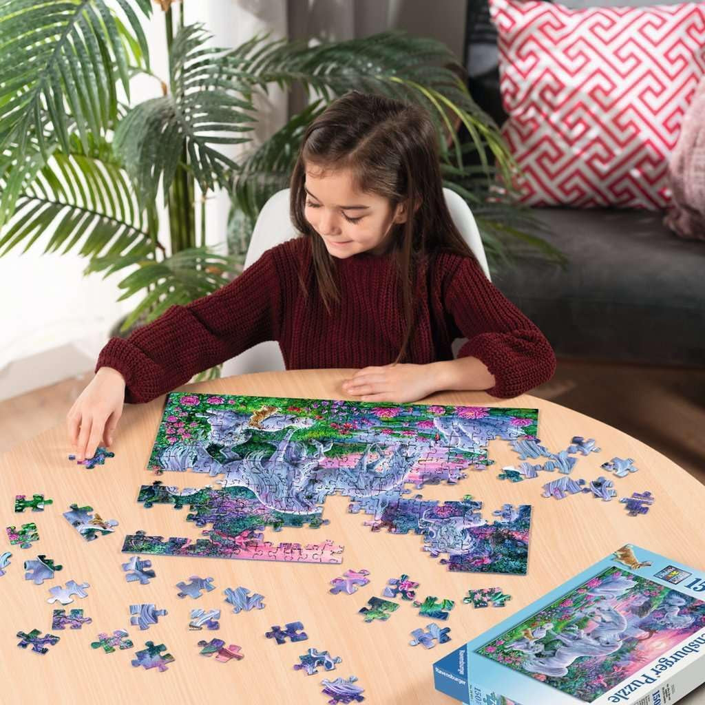 Puzzle Ravensburger pro děti - 10021 Einhörörner Im Abendrot - Fantasy puzzle pro děti od 7 let, se 150 dílky ve formátu XXL Puzzle Naty Shop