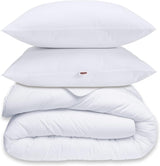 30519 220/240 Povlak na peřinu a 2 polštáře Polyester/Bavlna Bílá 220 X 240 Cm Peřiny a přikrývky Naty Shop
