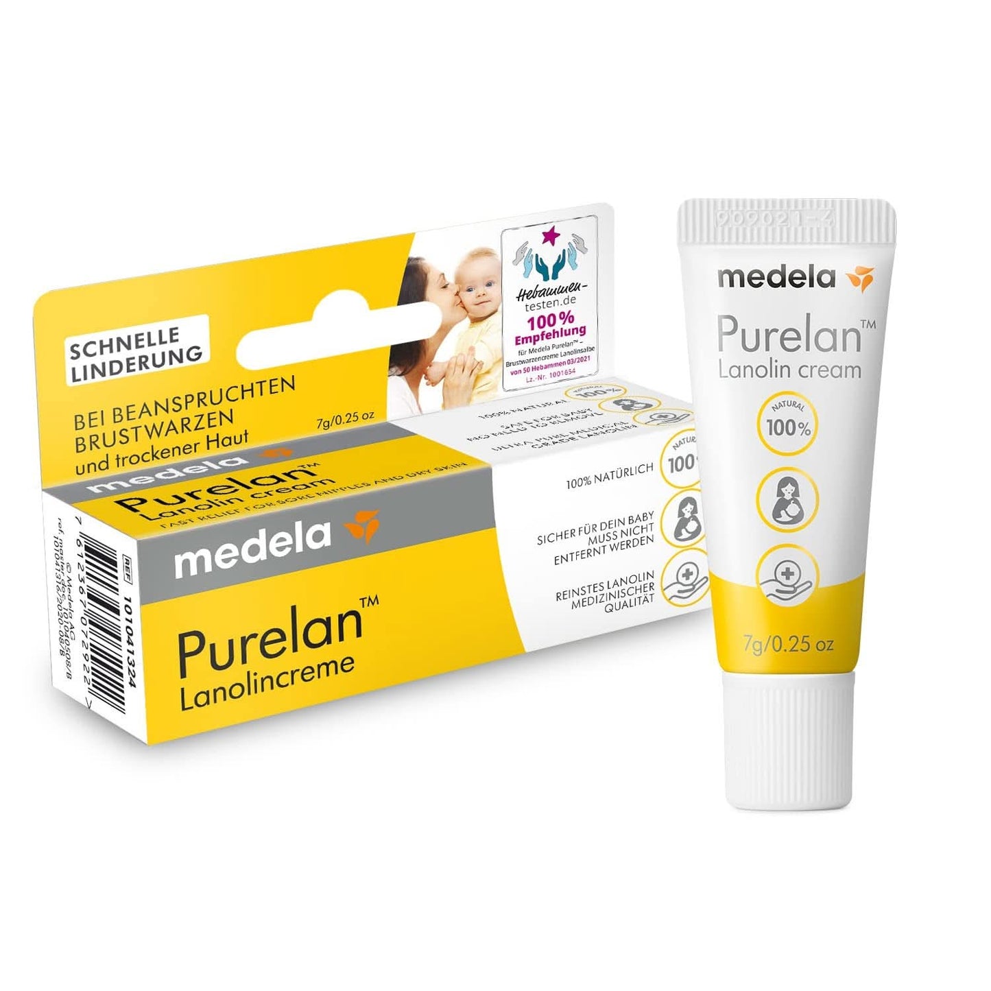 Medela Purelan 37 G Lanolincreme – Schnelle Hilfe Bei Beanspruchten Brustwarzen Und Trockener Haut – 100 % přírodní, hypoalergenní, Dermatologisch Getestet Und Frei Von Duftstoffen Příslušenství Jídlo a kojení Bebe Naty Shop Brustwarzencreme 7