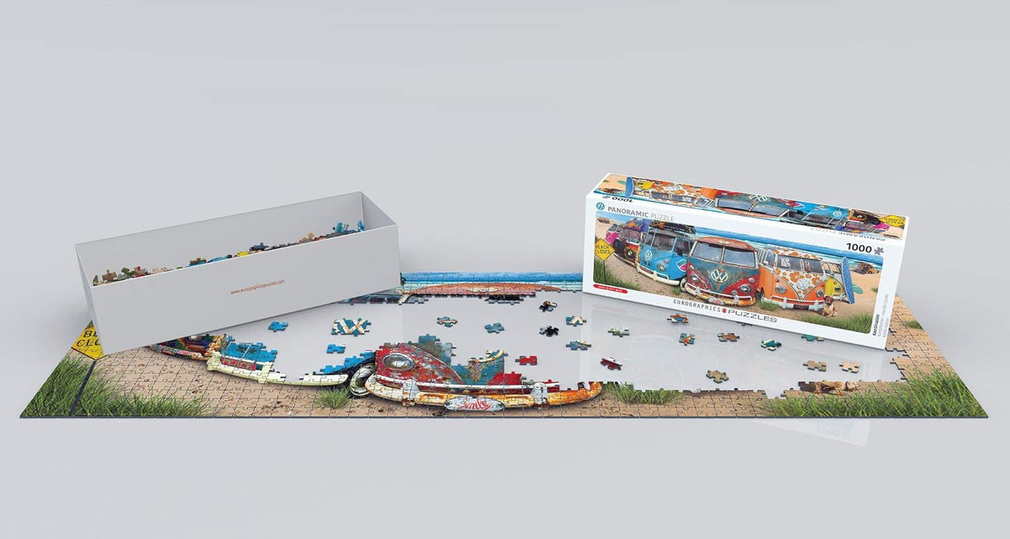 VW Bus - Kombinace (skládačka): Panoramatická skládačka, 1000 puzzle Naty Shop