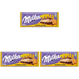 Milka Mmax Čokoláda a sušenky – Čokoláda z alpského mléka s mléčnou krémovou náplní a křupavými kousky sušenek – 300g