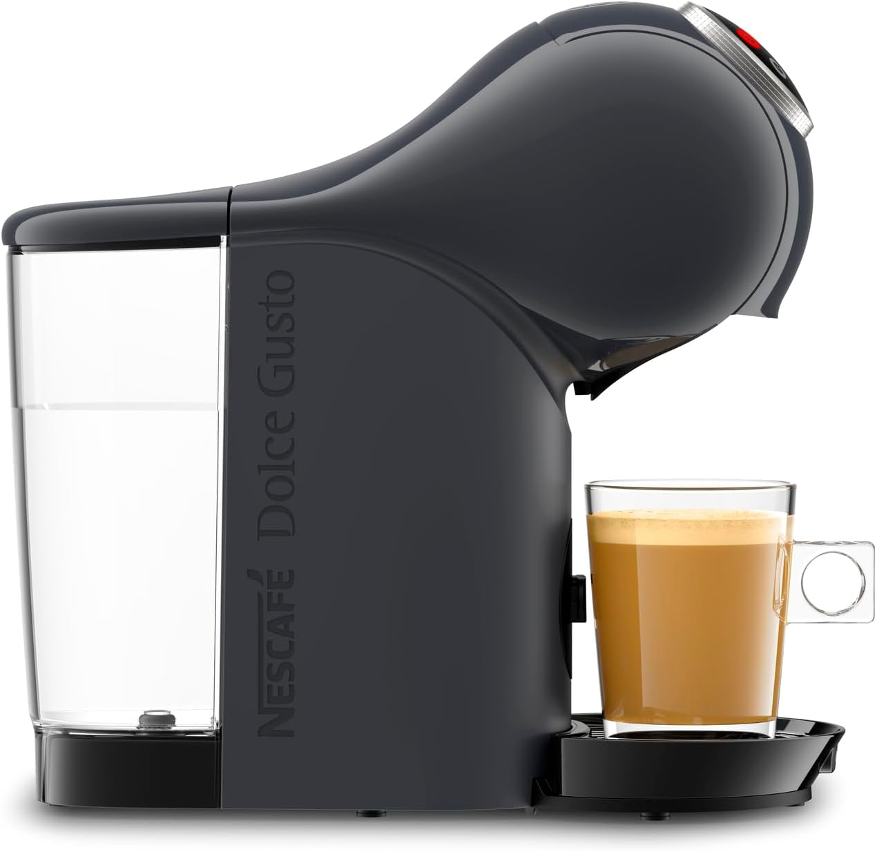 NESCAFÉ Dolce Gusto Genio S Plus od Krups, kompaktní kapslový kávovar, objem 0,8 litru, 1500 wattů, automatické upozornění na odvápnění, vesmírně šedá, KP340B