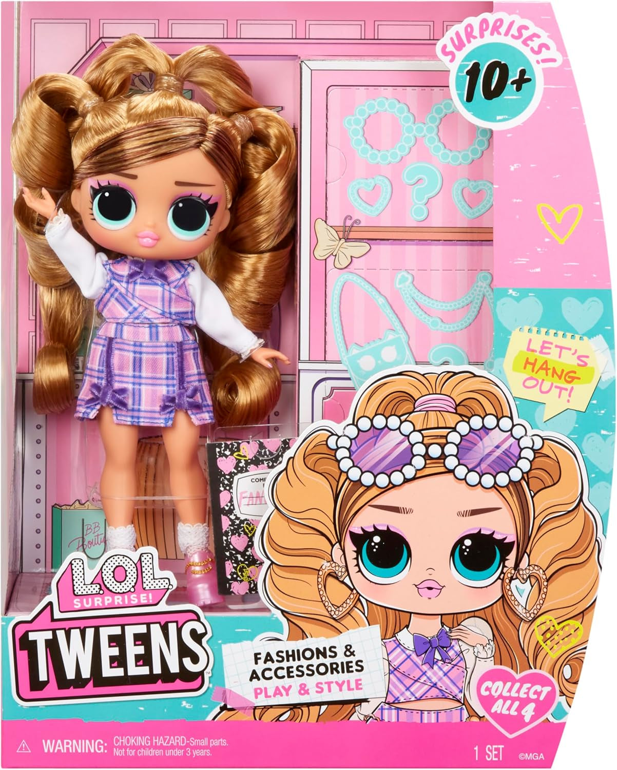 LOL Překvapení! Tweens Core Doll - Fancy Girl - Obsahuje 1 módní panenku s oblečením a doplňky, 4 sběratelské předměty, Rose