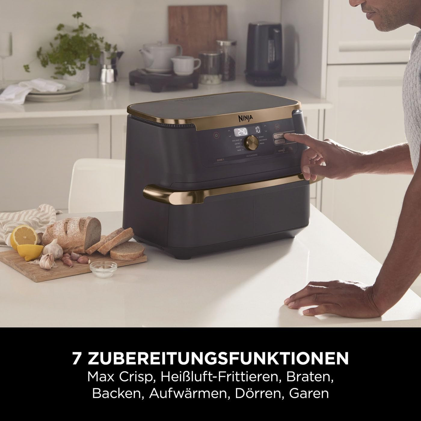 Dvouzónová vzduchová fritéza Ninja Foodi Flexdrawer, AF500EUCP Appliances Naty Shop
