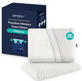 ZenPur ortopedický polštář na krk 40x60-13cm, polštář na hlavu z paměťové pěny - ergonomický polštář na spaní na krk a ramena, certifikace Oeko-TEX
