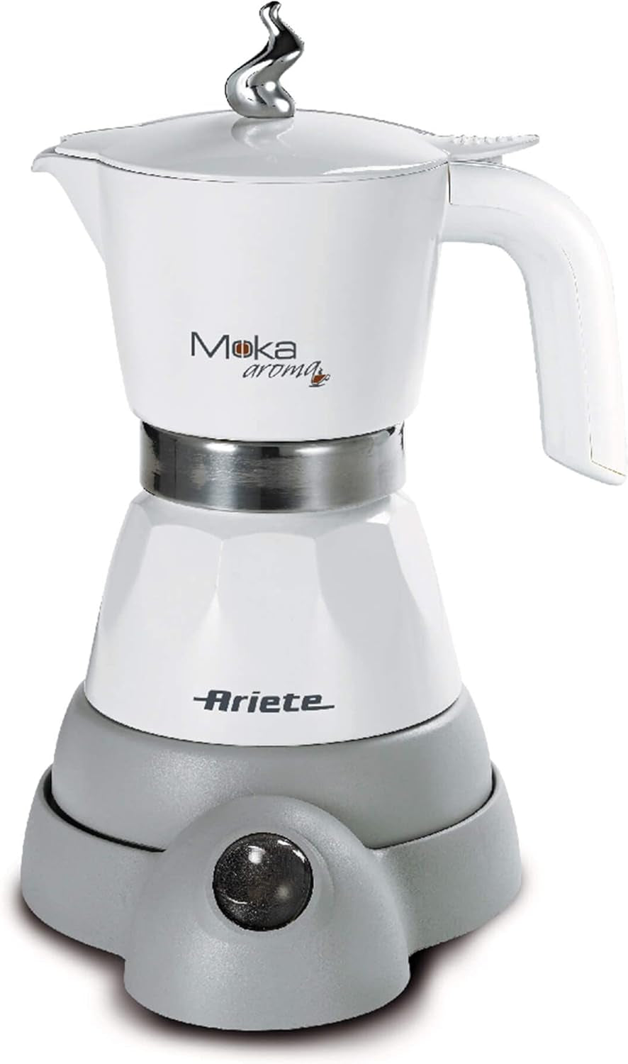 Ariete 1358 Moka Aroma, elektrický kávovar, 480 W, 2/4 šálky na espresso, černá