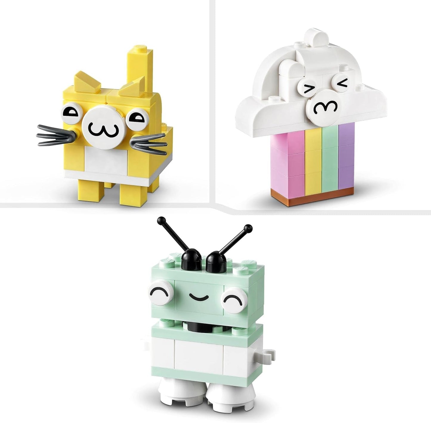 LEGO 11028 Classic Pastelová kreativní stavebnice Kostka, Stavebnice pro dívky a chlapce od 5 let s modely; zmrzlina, dinosaurus, kočka a další Stavebnice Besuche den LEGO-Store