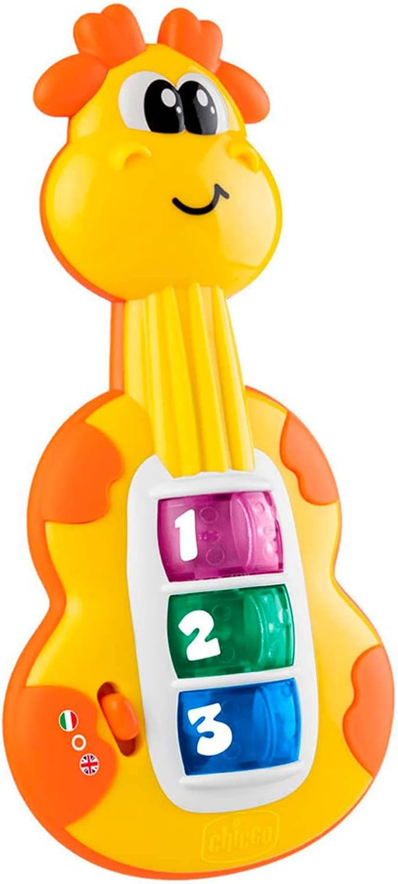 Chicco Žirafa Kytara Dětská chrastítka Funny Piano Dětská hračka 3 klávesy 12 písní Hračka s elektronickou hudbou Ideální pro 6 měsíců Baby Žlutá Bebe Naty Shop Toys Výchozí název
